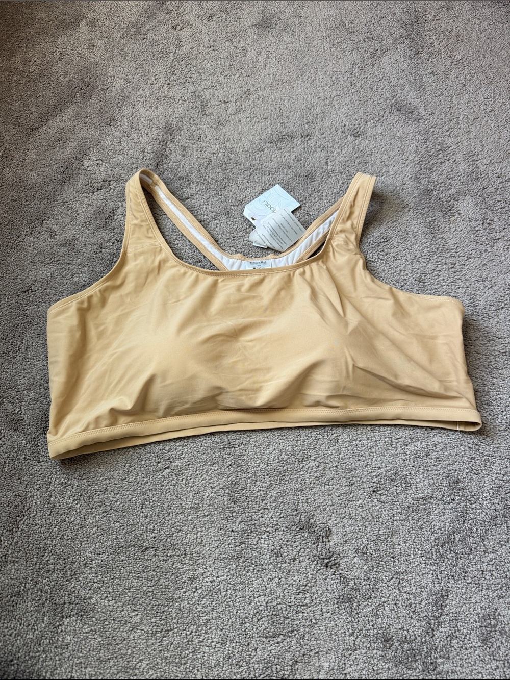 ModLi Modest Swim Bikini Top Beige Racerback Swimwear SIZE 4X NWT